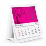 november 2013 desk calendar