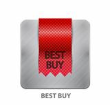 Red ribbon mobile app button