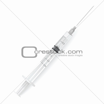 Syringe vector illustration isolated on white