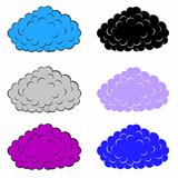 Set of  colorful clouds