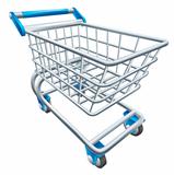 Supermarket shopping cart trolley
