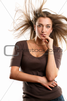 Woman With Wind in her Hair
