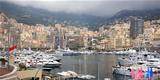 View of luxury yachts in harbor of Monte Carlo in Monaco