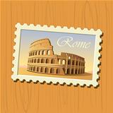 Rome colosseum stamp