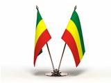 Miniature Flag of Ethiopia (Isolated)
