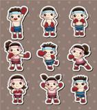 boxer player stickers