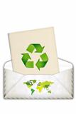 Green concept with recycling symbol