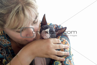 Sphynx Cat and woman