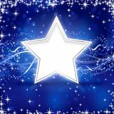 Blue silver Christmas star background