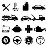 Car, mechanic and maintenance icons