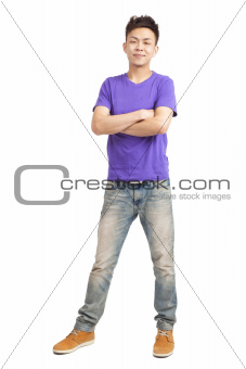 full length of  young asian man