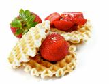 Waffles and Strawberries