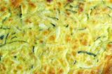 Close-up of courgette and feta souffle