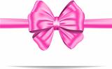 Pink gift ribbon with bow