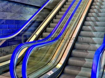 Blue escalator 