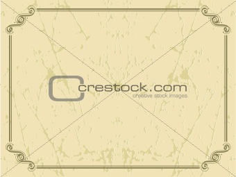 frame background with curly cone in border