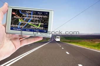  gps in a man hand.