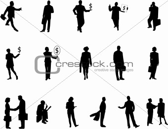business silhouettes