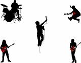 rock band silhouettes