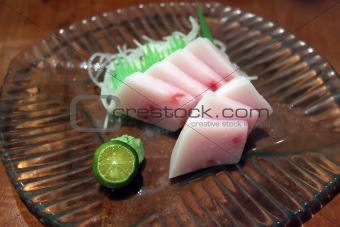 Blue marlin sashimi