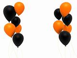 orange and black balloons