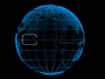 transparent globe model