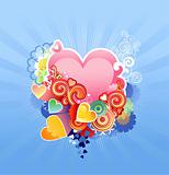  love heart / valentine's or wedding /  vector