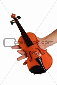 Small violin in a hand
