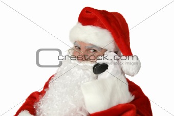 Classic Santa With Cellphone
