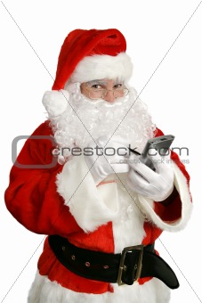 Santa Clause With Personal Computer