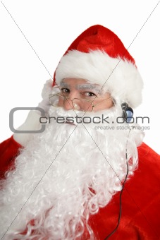 Santa Listens To Headphones