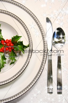 Silver plate setting 
