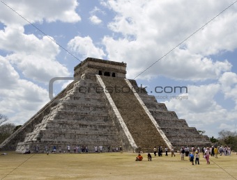 Ancient Mayan Piramide at Chichen Itza - The Steps
