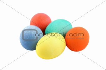 Colored Easter Eggs Isolated