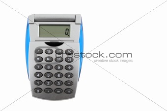 Isolated calculator over white