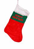 christmas stocking with clipping path,