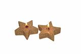 star candles with clipping path