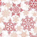 Seamless snowflakes pattern, vector