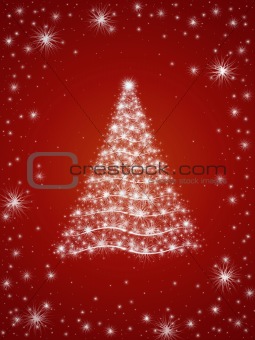 christmas tree in red 3