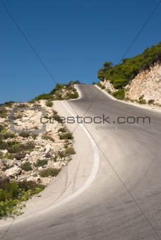 Curvy and narrow road