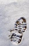 footprint on snow