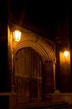 university of cambridge, queen's college entrance door