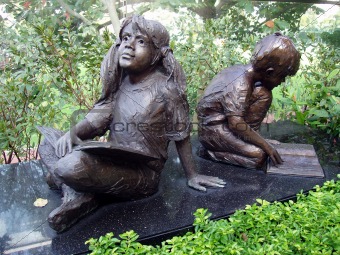 girl and boy statue