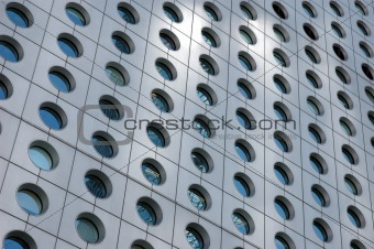 Circular windows of an office building
