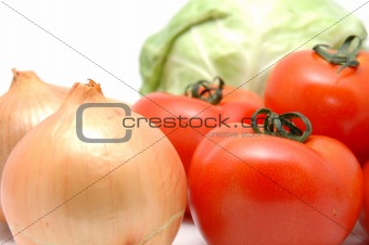 Vegetable collection - onion & tomato