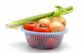 Vegetable collection in basket