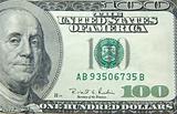US dollar one hundred bill