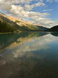 Reflective mountain lake