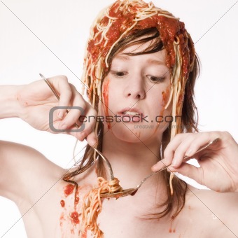 Spaghetti on my head
