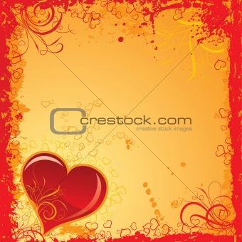 Valentines grunge background, vector